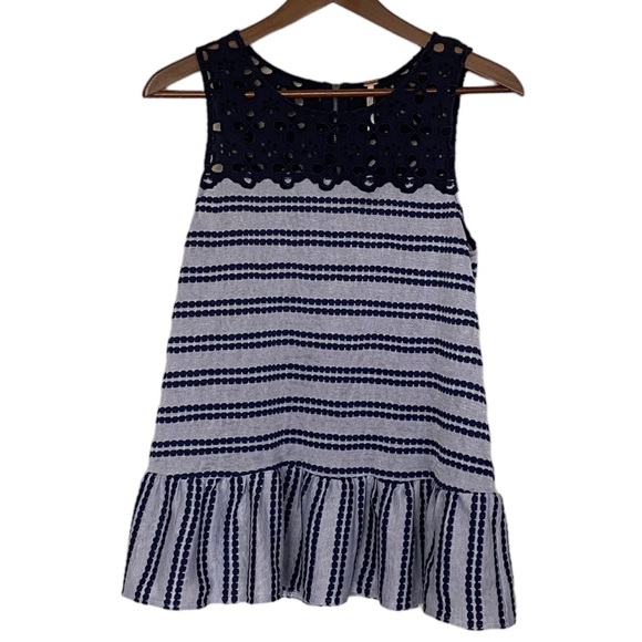 Free People Molly Cutout Ruffle Peplum Blouse Size Small EUC - Picture 3 of 13